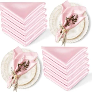 12er-Pack Satin-Stoffservietten, 30x30cm Seidige Hochzeitsservietten, Luxuriöse Esstisch-Stoffservietten für Geburtstag Feiertagsparty 2027