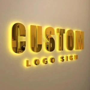 Maßgefertigte 3D-LED-Halo-Hintergrundbeleuchtete Metall-Logo-Buchstaben Wasserdichtes Beleuchtetes Schild für Firmen, Autohaus, Gewerbliche Ladenfront