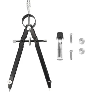 Geometrie-Zirkelset mit Verschluss, Professioneller Zirkel für Präzise Mathematik und Ebenenrechnungen, Metallisch und Langlebig