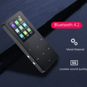 1pc mp3/mp4 player mit Bluetooth eingebautem lautsprecher touch key fm radio video player 1,8 zoll metall hifi player walkman
