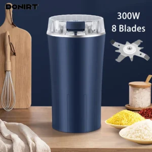 110 V/220 V Elektrische Getreidemühle 8 Klingen Kaffeebohnen Mühlen 300 W Edelstahl Muttern Bohnen Getreidemühle Kräuter Schleifmaschine