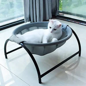 Katzen- und Hundebett, Hängematte für Haustiere, Freistehendes Katzenschlafbett, Haustierzubehör, Vollständig Waschbar, Abnehmbar, Einfache Montage, Für Innen und Außen