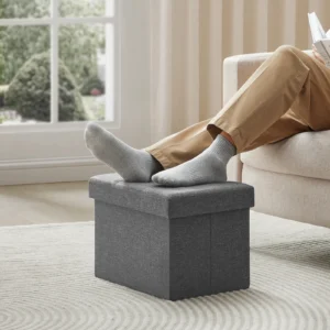 SONGMICS seat stool (1 st), with storage space foldable stool seat dice 30x30x30cm