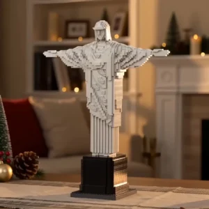 KNEW BUILT 2787 Teile 45cm Christus der Erlöser Modell: Episches Brasilien-Wahrzeichen Mikro-Bausteine, Weltarchitektur DIY-Set, Heiliges Geschenk