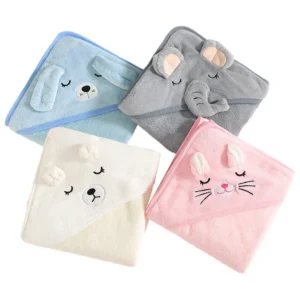 1 Baby Bath Towel Cap Animal Bath Towel Baby Blanket Bathroom Supplies
