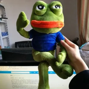 45cm Pepe der Frosch Plüschtier, trauriger Meme-Frosch, Kuscheltier, weich, lustig, niedlich, Kawaii, Umarmungskissen, Wohndeko, Scherzgeschenk