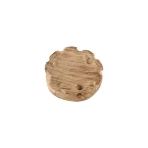 Wooden Stool Round Wooden Base Exquisite Natural Solid Wood Pedestal Smooth Vintage Figurines Stand Home