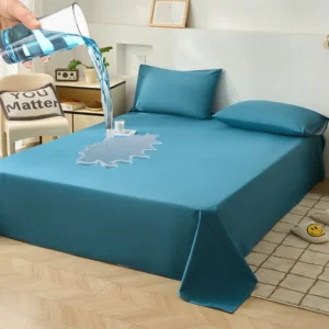 KDJEIKZ Wasserdichtes, mattiertes, übergroßes Bettlaken zur Inkontinenzprävention, Harnpolster, Tagesdecke, staubdicht, waschbar, ohne Kissen