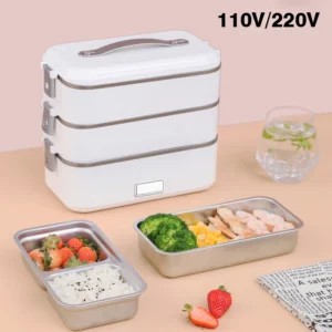 110V/220V Lunchbox Lebensmittel behälter tragbare elektrische Heizung Isolierung Geschirr Lebensmittel Vorrats behälter Bento Lunchbox