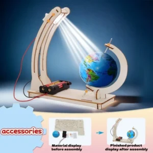 DIY STEM Erde Modell Tag Nacht Zyklus pädagogische Globus Spielzeug handgemachte Holz Spielzeug Wissenschaft Kit für Kinder Klassenzimmer Physik Lernen
