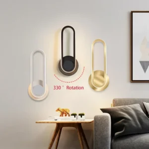 Moderne drehbare LED-Wandleuchte für Gang, Treppe, Schlafzimmer, Nachttisch, Wohnzimmer, Esszimmer, Balkon, Innenbeleuchtung, Wandleuchte
