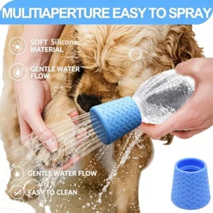 Tragbarer Outdoor-Reinigungsduschkopf für Haustiere, Katzen- und Hunde-Reinigungsdusche, Silikon-Haustierzubehör