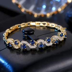 1 Stück Funkelndes Zirkon-Armband für Damen, modische, elegante Charm-Armbänder, exquisiter Kristall-Edelstein-Schmuck, Geschenke für Dinner-Partys