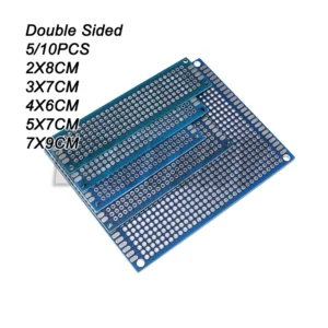 5-10PCS 3x7cm 4x6cm 5x7cm 7x9cm Prototype BoardsBlue Circuit Perfboard Double Sided Circuit Boards DIY Electronic Kit