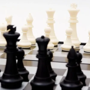 Zusammenklappbares magnetisches Schach, 19,5 x 19,5 cm, tragbares Schachbrett, internationales Schachspiel, Geschenk für Erwachsene, Kinder, Anfänger