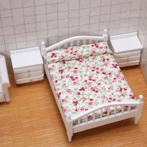 Kreative Schlafzimmer Dekoration Zubehör für Puppen Miniatur möbel Puppenhaus Möbel Bett/Nachttisch