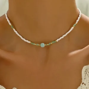 Elegante Boho-Chic handgefertigte Perlen-Anhänger-Halskette für Frauen, Party, Anlässe, Schmuck, Accessoires, Geschenke