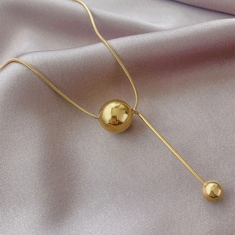 316L Edelstahl Gold Farbe Runde Kugel Perlen Anhänger Halskette Für Frauen Lichtecht Halsband Schmuck Mädchen Geschenke Party 316L Edelstahl Gold Farbe Runde Kugel Perlen Anhänger Halskette Für Frauen Lichtecht Halsband Schmuck Mädchen Geschenke Party – Bild 9