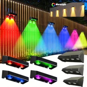 Solar-Wandleuchte für den Außenbereich, wasserdicht, Veranda-Licht, 2/3/4 LED-Perlen, solarbetriebene Wegbeleuchtung für Balkon, Countyard, Wandzaun-Dekoration