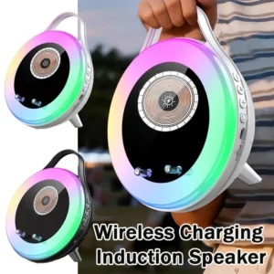 Kabelloser Ladesensor Multifunktionaler Lautsprecher Farbiges Ambientelicht Freisprech-Telefonhalter