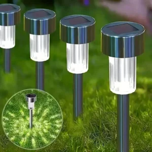 Solar-Gartenleuchte für den Außenbereich, solarbetriebene Lampe, wasserdichte Landschaftslaterne, Beleuchtung für Wege, Terrasse, dekorative LED, 10 Stück