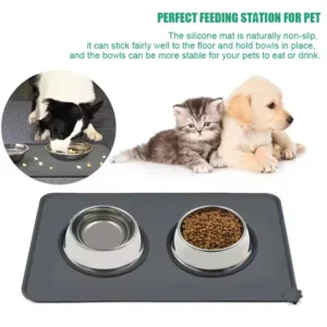 Silicone Pet Mat Waterproof And Non Slip Cat And Dog Feeding Mat Easy To Clean Reusable Food Placemat Durable Pet Supplies
