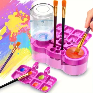Neue Pinsel Reiniger Mit Ablauf Taste Automatische Wasser Zirkulation Pinsel Reinigung Maschine Reinigung Eimer Kunst Werkzeuge