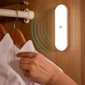 Nachtlichter, kabellose LED-Bewegungssensorlampe, USB wiederaufladbar, magnetisch, für Küche, Schrank, Kleiderschrank, Treppenbeleuchtung