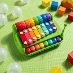 Plastik 8-Noten-Klopfklavier Spielzeug Frühpädagogisches Perkussionsinstrument Baby Musik Schlagzeug Stabspielzeug Handklopf-Xylophon Spielzeug
