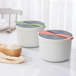 Mikrowelle Reiskocher Tragbare Lebensmittel Behälter Multifunktions Dampfer Reiskocher Bento Lunch Box Dampf Utensilien