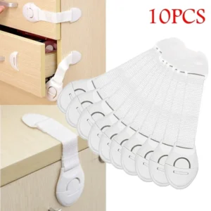 10pcs lot For Baby Furniture Door Drawer Lock Refrigerator Safety Locks Child Proof Infant Protector Brown Cabinet Safety Lock