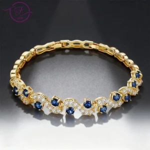 Neues funkelndes Zirkon-Armband für Damen, modisch, elegant, Charm-Armbänder, exquisiter Kristall-Edelstein-Schmuck, Dinner-Party-Geschenke