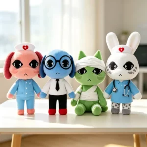 INStock-#Anime Animal Hospital Plush Horror Game Animal Hospital Anomaly Cat Dog Penguin Bunny Plushie Doll Toy Fans Collectible