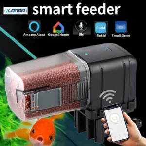 Automatische Aquarium Aquarium Feeder Timing/WiFi drahtlose Smartphone App intelligente Lautsprecher Sprach fernbedienung Fisch fütterung