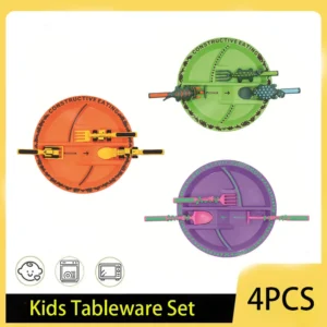 4Pcs Neue Auto Bulldozer Bagger Schaufel Platte Messer Gabel Löffel Sets BPA FREI Kinder Löffel Geschirr Set Kinder Geschirr anzug