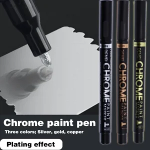 3-teiliger Spiegelmarkierungsstift zum Selbermachen, reflektierende Farbstifte, Spiegelmarkierungen, Chrom, Gold, Silber, Marker, Unterschrift, Auto-Styling, Kunsthandwerk