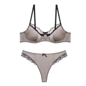 Elegantes rotes Satin-Dessous-Set, Sternzeichen-inspirierter BH, kleine Brust, Push-Up-Sammlung, Anti-Durchhängen, sinnliches Spitzen-Bralette für Damen, tushy