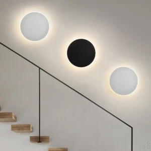 LED-Wandleuchte für den Innenbereich, Wohnzimmer, dekorative Lampe, Beleuchtung für Zuhause, Dachboden, Treppenhaus, runde Aluminiumlampe, AC 90–260 Volt