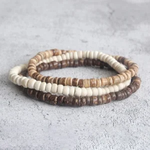 3 Stück (1 Set), Surfer-Armbänder, Boho-Perlenarmband, Strandarmband, Herren-Armband-Set, Weihnachtsgeschenk, Geschenk für Ihn