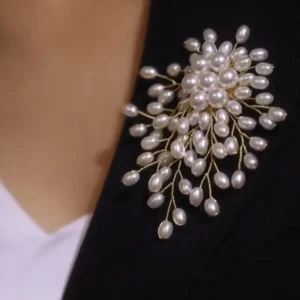 Modische gewebte Brosche mit Imitationsperlen, Anstecknadel, Zubehör für Geschäftstreffen und Partys, eleganter Hochzeitsschmuck, Neu 2025,