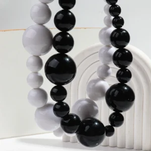 Neue übertriebene große runde Perlen Halsband Halskette für Frauen Punk Gothic handgemachte Aussage Halskette Party Schmuck Geschenk Kragen