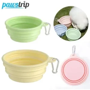 350 ml/1000 ml zusammenklappbare Hundenapf für Outdoor-Reisen, Haustier-Trinknapf für Hunde und Katzen, zusammenklappbare Silikonschale, Welpenfutterbehälter