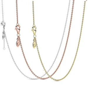 Neue Damen-Schmuck-Halskette aus Roségold aus 925er-Sterlingsilber kann mit originellem Charm-Anhänger-Halskette-DlY-Schmuckgeschenk entworfen werden