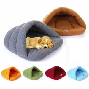 Haustier-Höhlenbett, dickes Fleece, warm, weich, Slipper-Form, Betten für Welpen, Katzen, Zelt, Schlafmatten, Winter, Haustiere, Innenbereich, Dreiecksnest