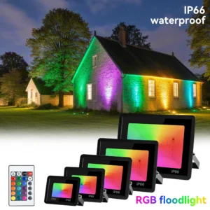 RGB Flutlicht 100W 50W 30W 20W 10W RGB Reflektor IP66 Wasserdichte LED Strahler 220V Projektor Lampe Outdoor Garten Beleuchtung