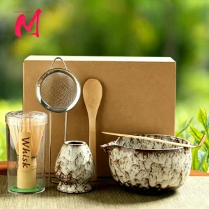 6PCS Japanische Matcha Tee-Set Sicher Bambus Schneebesen Teelöffel Tee-Sets Matcha Schüssel Matcha Schneebesen Halter für Tee Liebhaber tee-Herstellung Werkzeuge