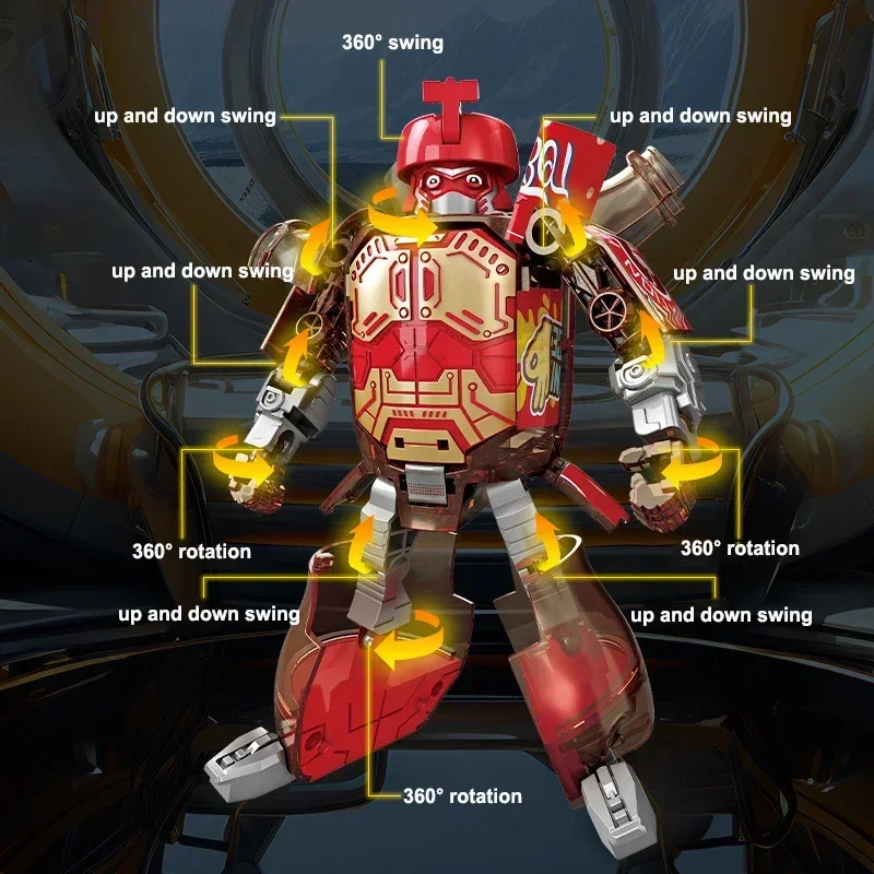Cartoon Deformation Robot Simulated Bottled Soda Deformed Robot Action Figures Mecha Warrior Creative Model Toy Educational Toy Cartoon Deformation Robot Simulated Bottled Soda Deformed Robot Action Figures Mecha Warrior Creative Model Toy Educational Toy – Bild 4