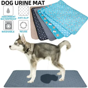 Hunde-Pipiunterlage, Wiederverwendbare Saugfähige Windel, Waschbare Welpen-Trainingsunterlage, Haustierbett, Urinmatte für Haustier-Autositzbezug, Haustierzubehör