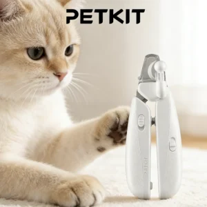 PETKIT LED-Nagelknipser für Katzen und Hunde, Professionelles Pflegewerkzeug mit Licht, Anti-Spritz-Funktion, Sichtbare Blutlinie, Sicher für Haustiere
