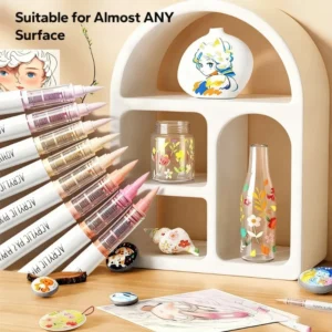 9-teiliges Acryl-Pinselstift-Set, professionelle Kunstmarker mit Tintensteuerung zum Malen, Zeichnen und Skizzieren, Schulzubehör, Kunst